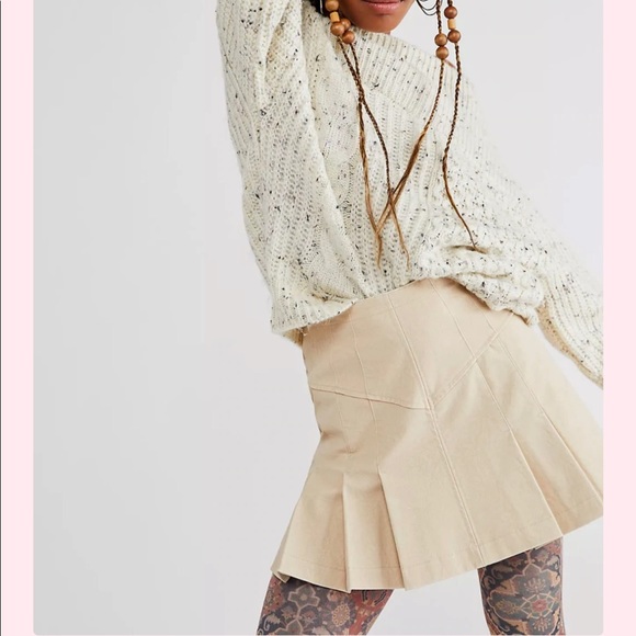 Free People Sugar and Spice Vegan Ski Skirt Ivory - Picture 2 of 3